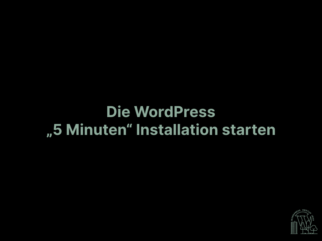 Die WordPress "5 Minuten" Installation starten