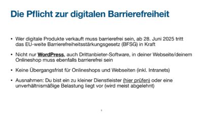 Informationen zur digitalen barrierefreiheit