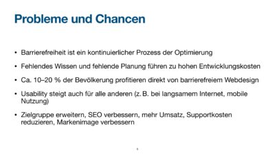 Folie über barrierefreiheit und deren ökonomische effekte